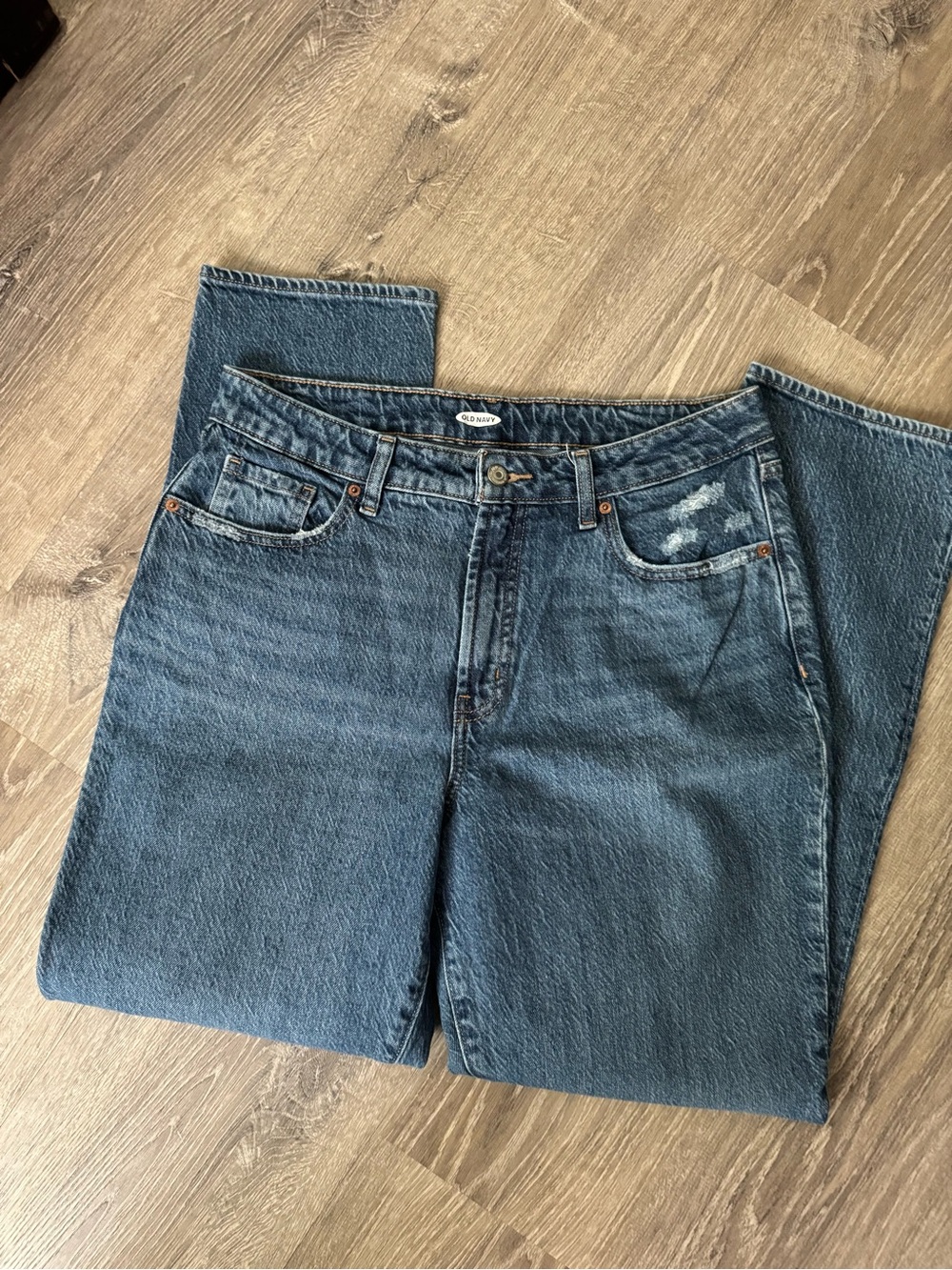 Old Navy Women's Medium Blue Straight Leg Jeans